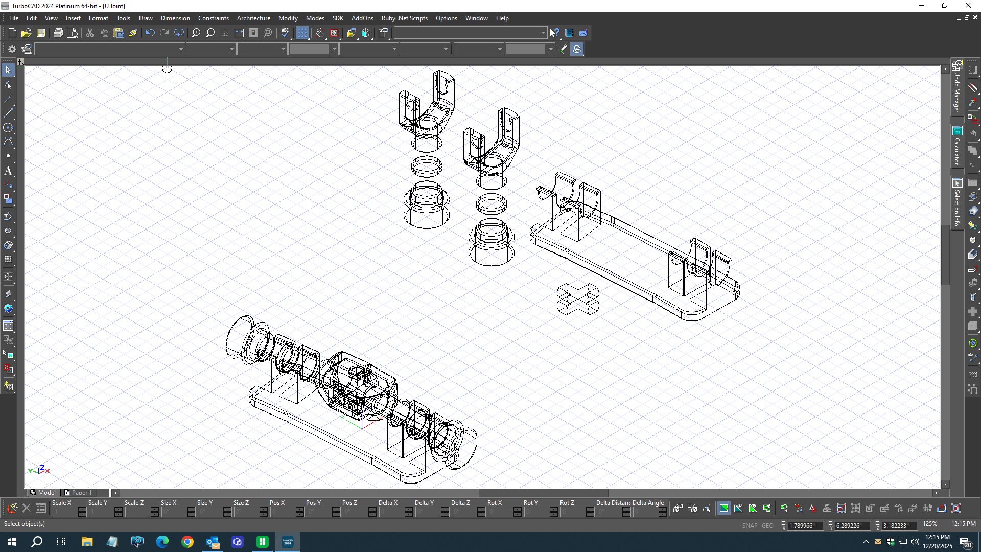 Miniatura 3 do modelo 3D U-Joint Demonstration