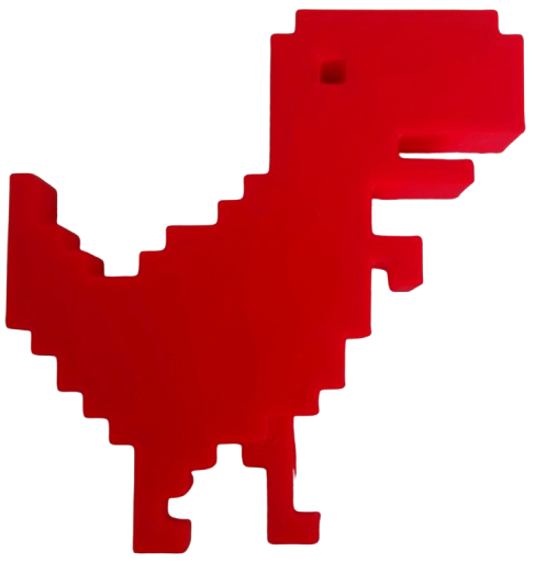 Chrome Dino BETA -  Pixel-accurate DINO MODEL - Toys, Desk Decoration, Super Easy Fast Print (Google Offline Game Dino)