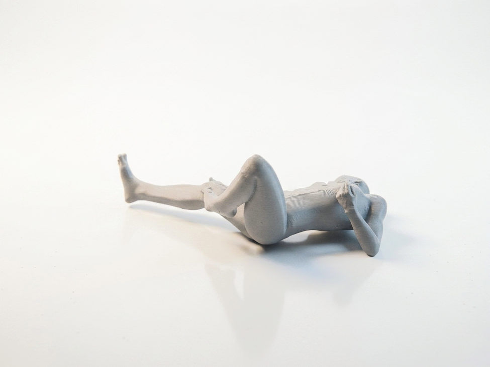 Flying Kick Female Action Figurine 3D Printable