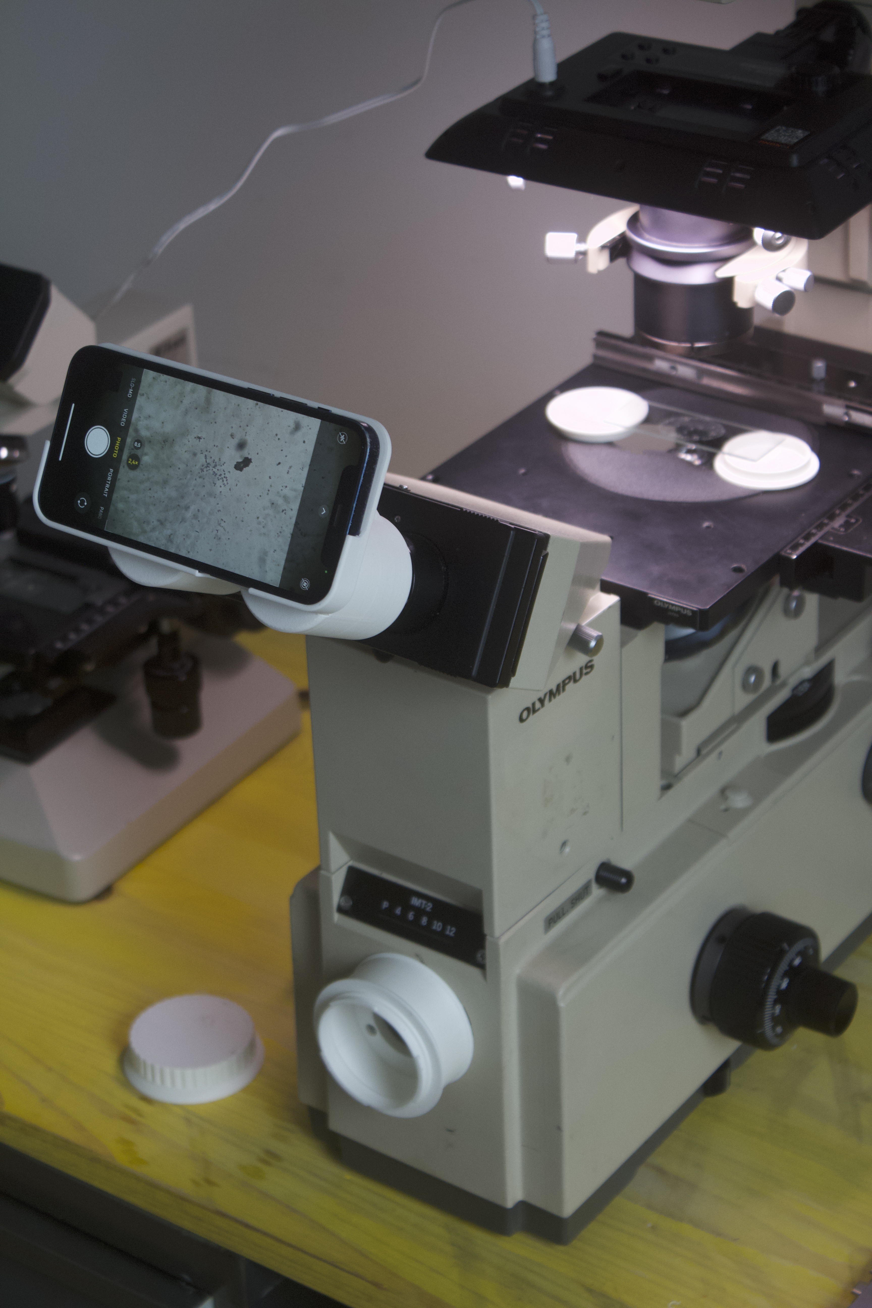 Iphone 12 mini to microscope ocular adapter