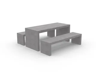 Scale Concrete Picnic Table