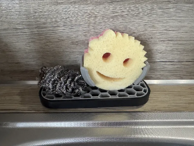 Drying Tray with modular Scrub Mommy holder