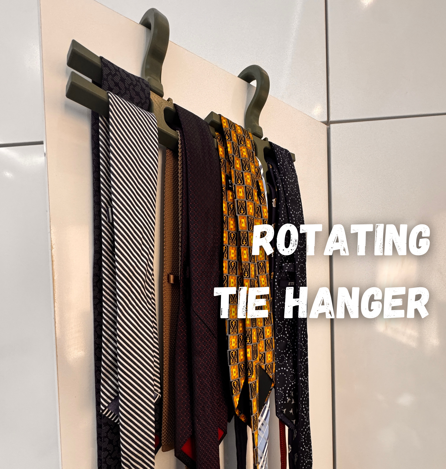 Print-In-Place Swivel Tie Hanger