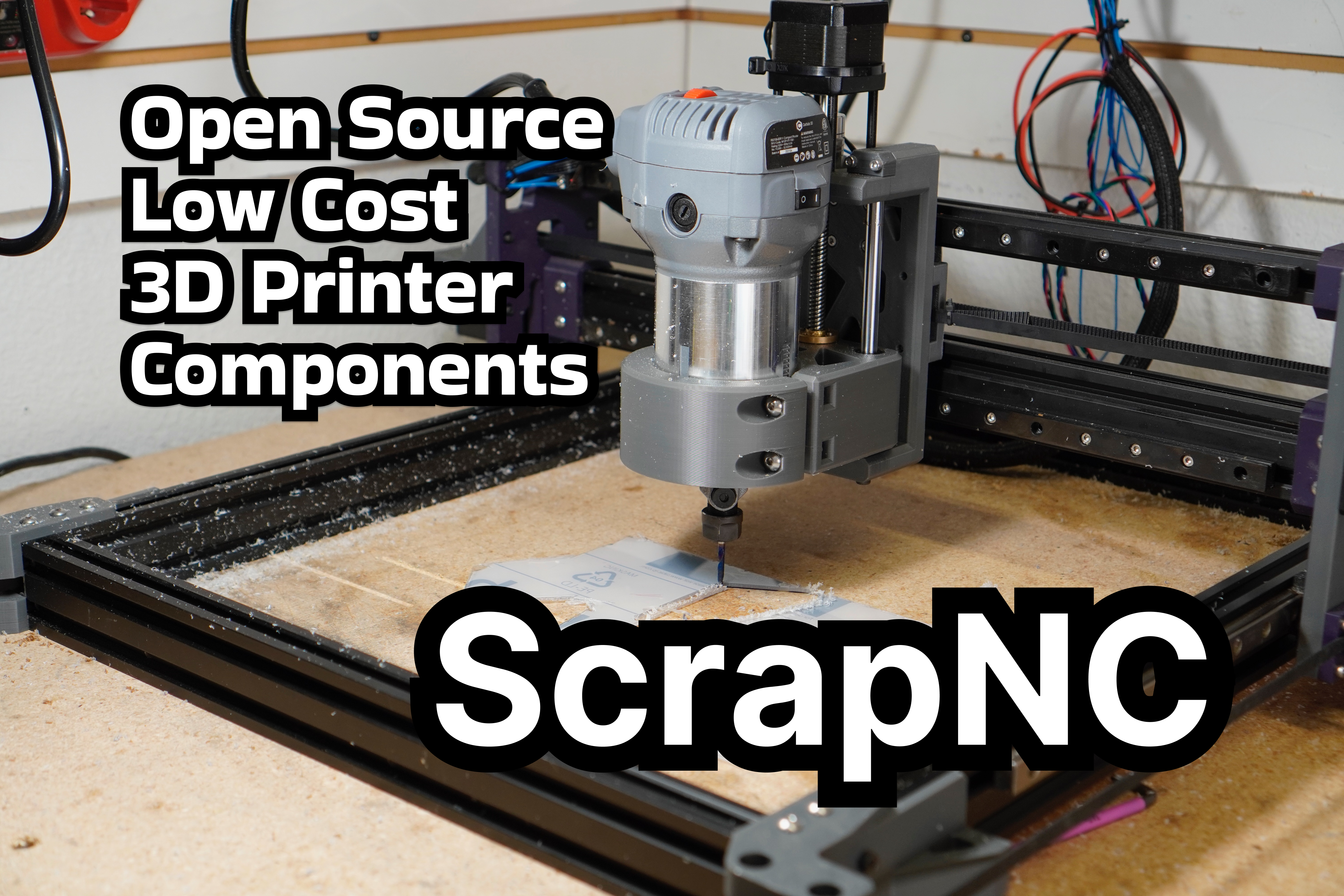 ScrapNC—Low Cost CNC Router from 3D Printer Components
