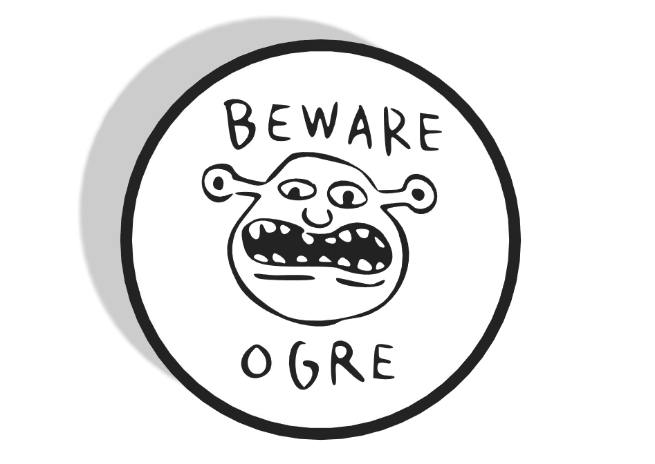 Shrek Beware Ogre Decor
