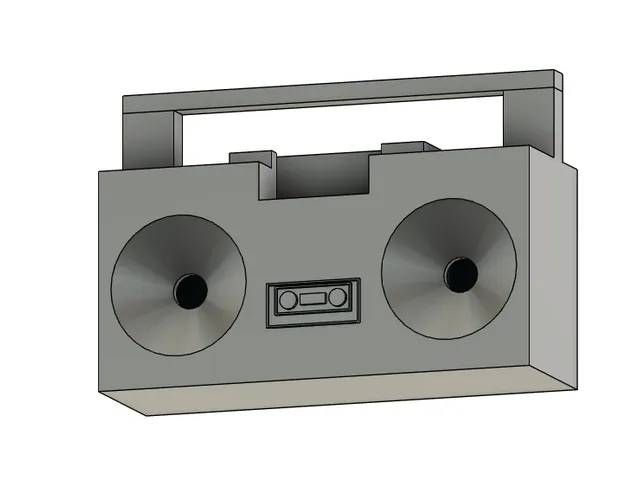 Phone amplifier/speaker with visible phone screen 80s boombox style