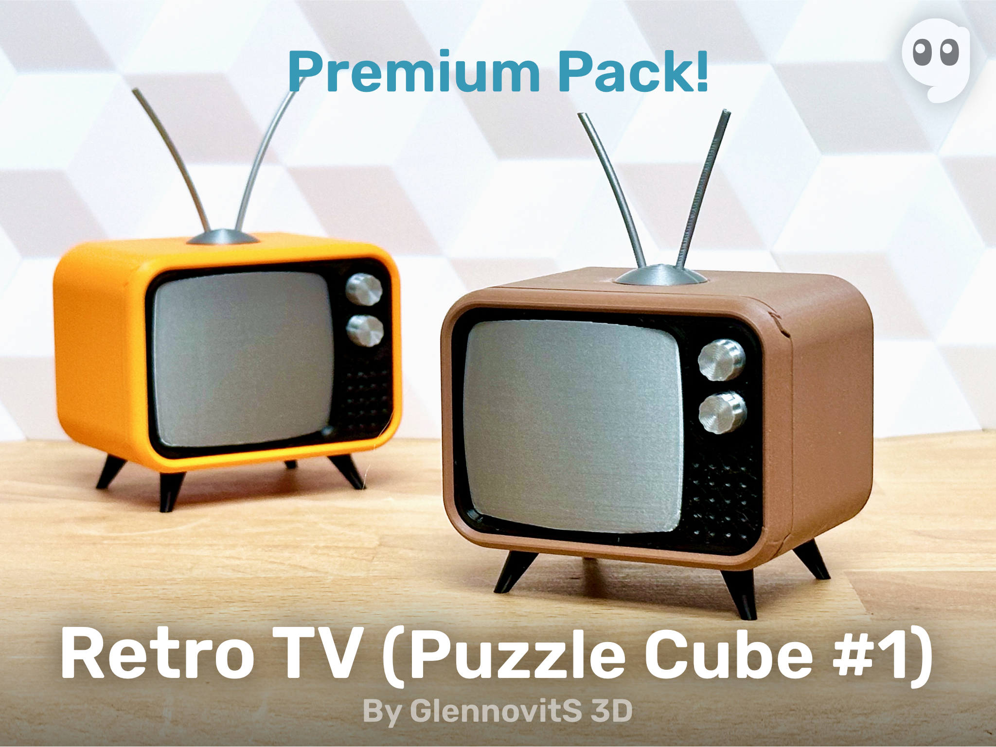 Retro TV (Puzzle Cube #1 - small fun challenging brainteaser)