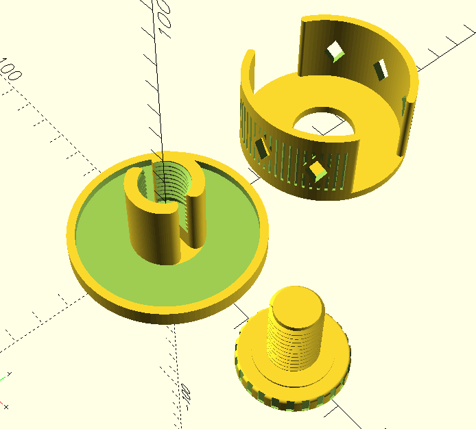 Miniatura 3 do modelo 3D Compact Cablebox with Screw Lock (Parametric)