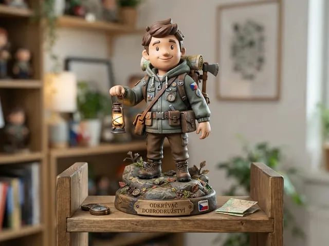 Adventurer with Lantern & Backpack - Detailed Miniature / 3D Printable Figure