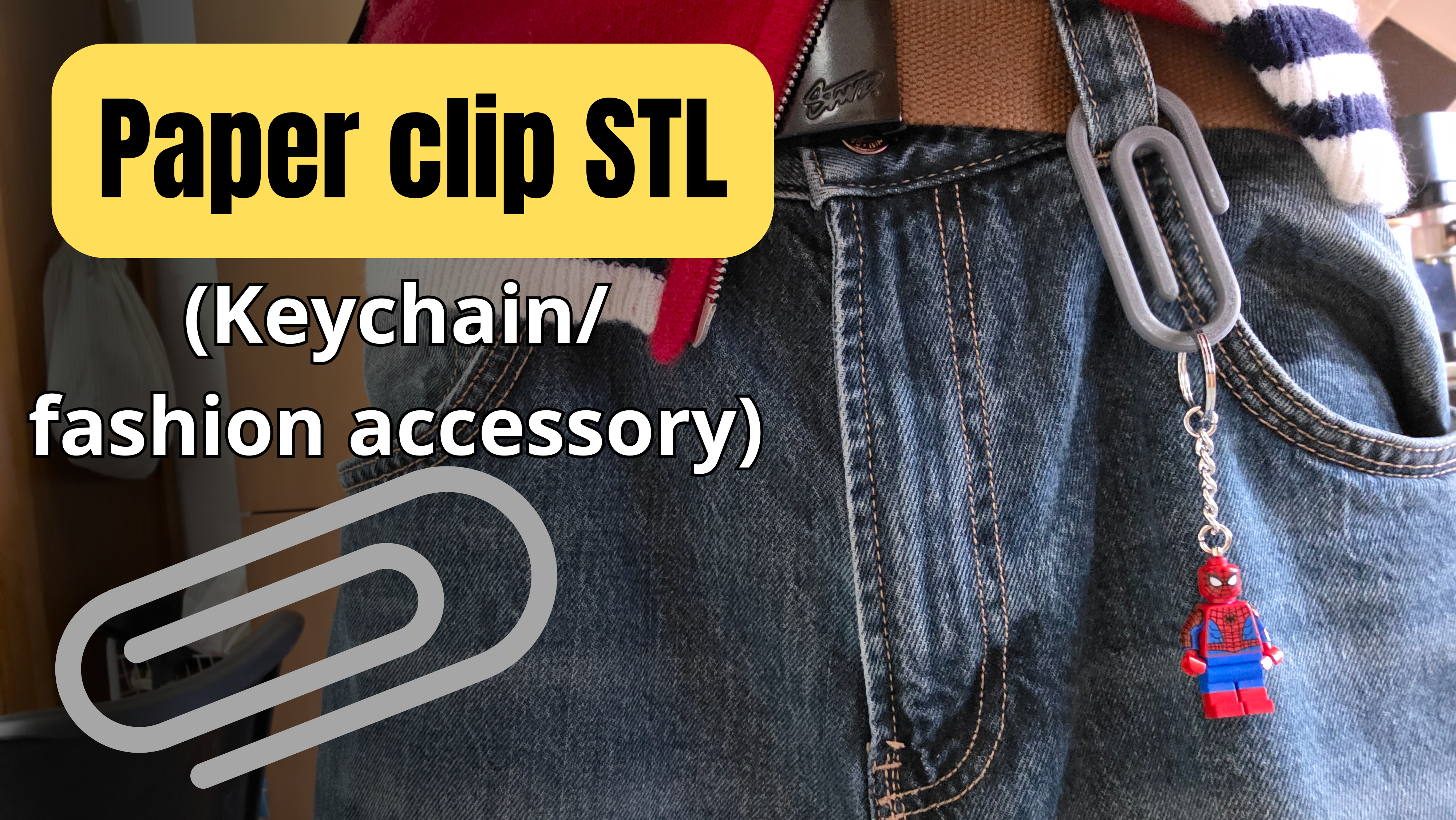 Paper clip STL (keychain / fashion accessory))