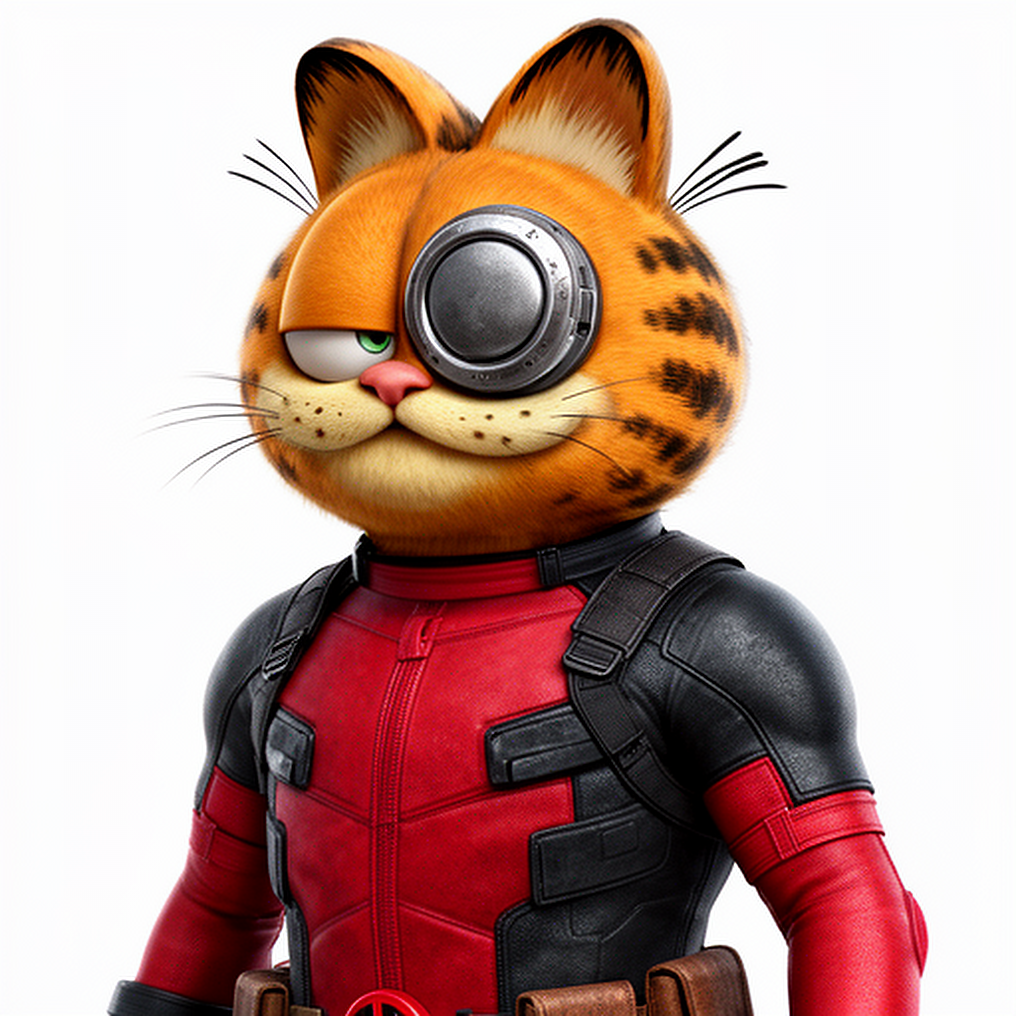 Garfield Deadpool Ring Figure