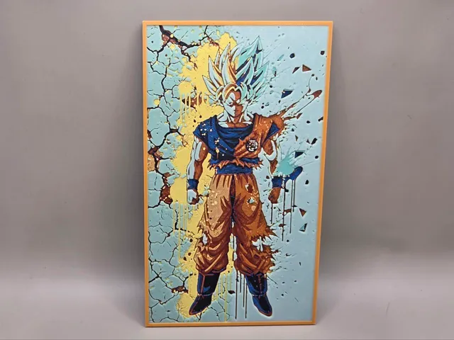 Son Goku SS Blue - HueForge