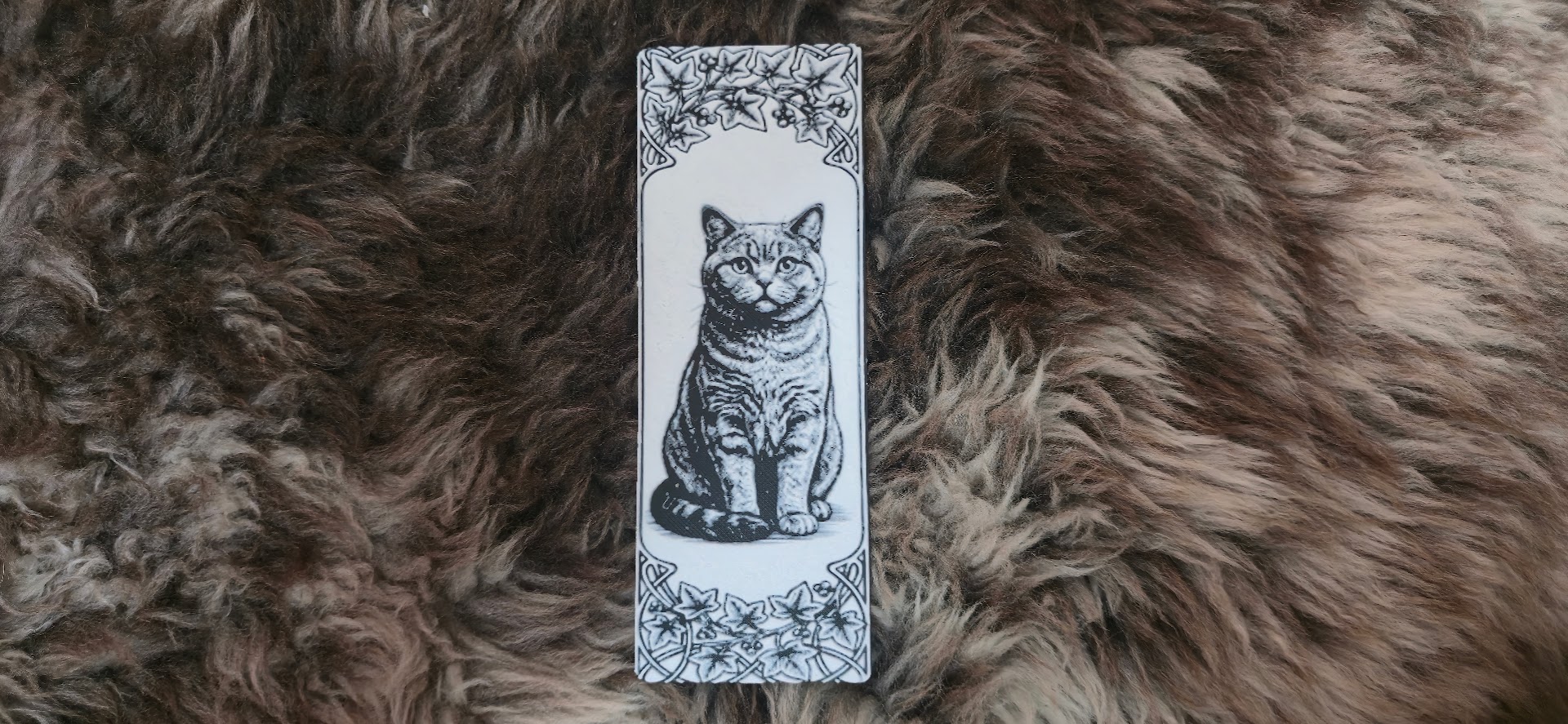 Black and White British Shorthair Cat Bookmark
