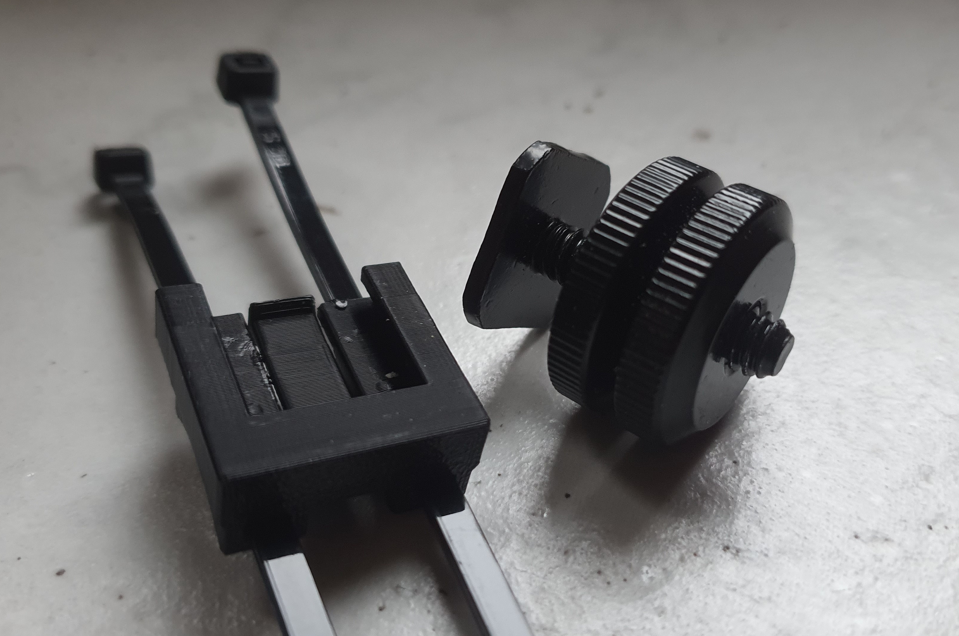 Hot Shoe Mount - cable tie - bike, scooter, motorcycle