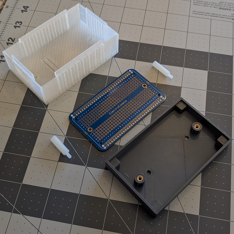 Microcontroller Wall/Surface Mount Enclosure for ElectroCookie Solderable Breadboard