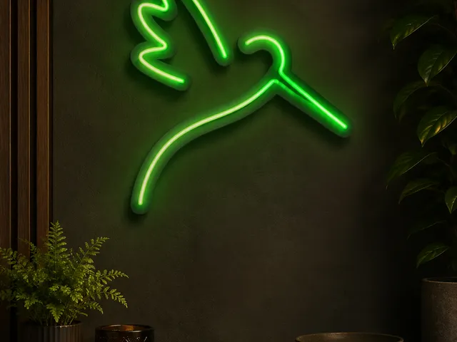 Hummingbird Neon Sign 3D STL | LED Wall Art
