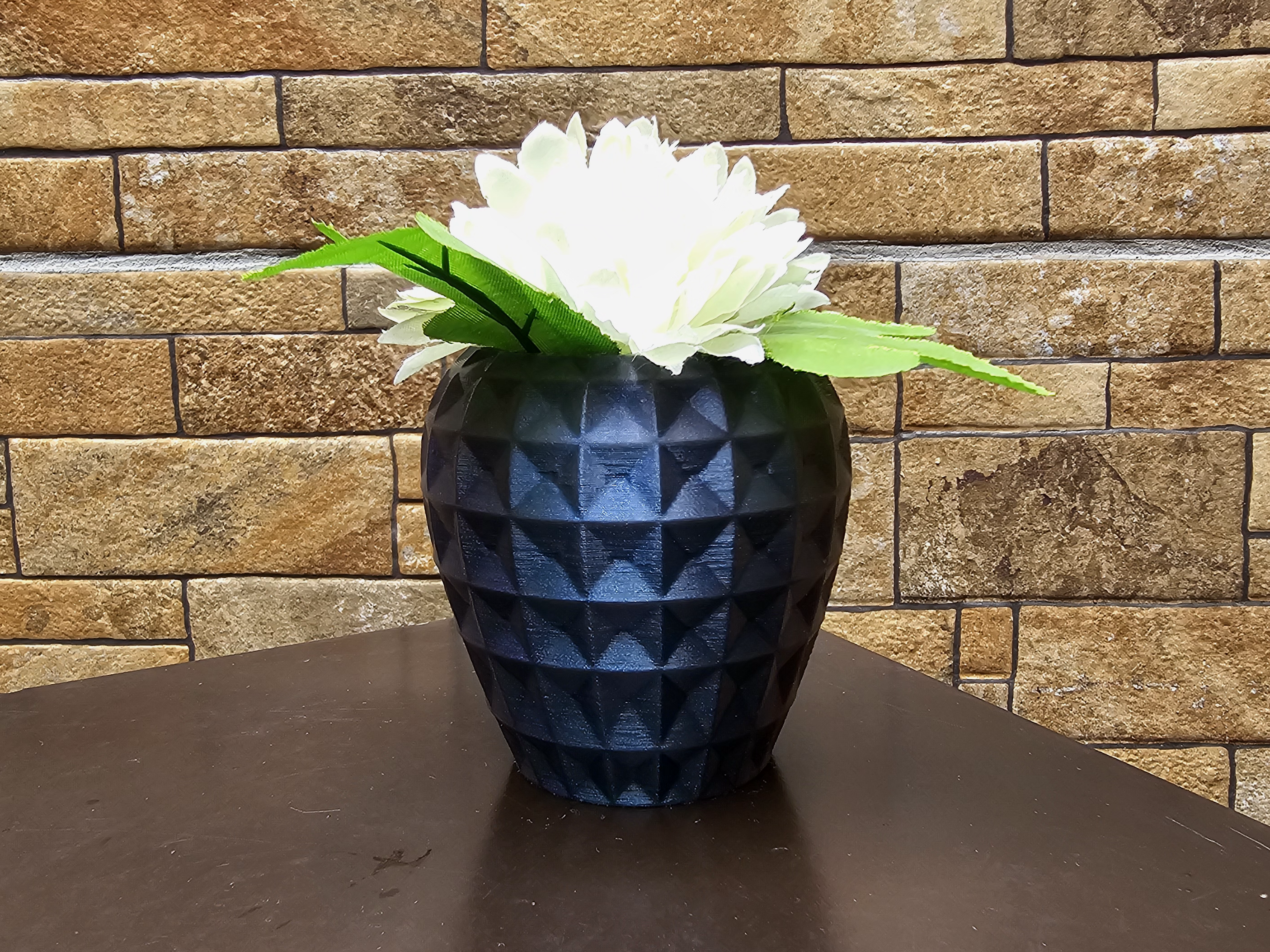 Modern Faceted Pot and Planter Vase