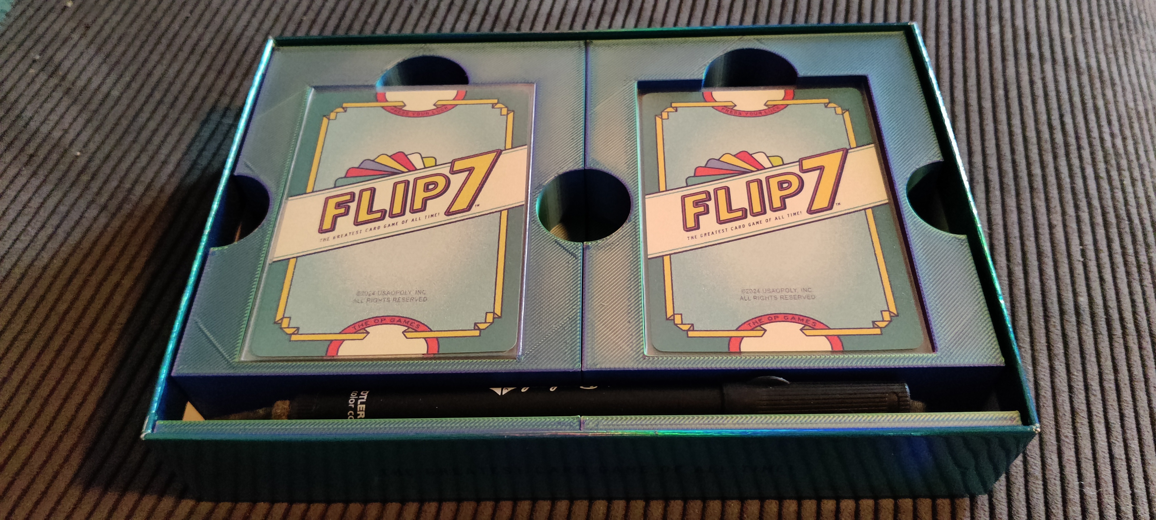 Parametric Flip 7 Insert (for sleeved cards)