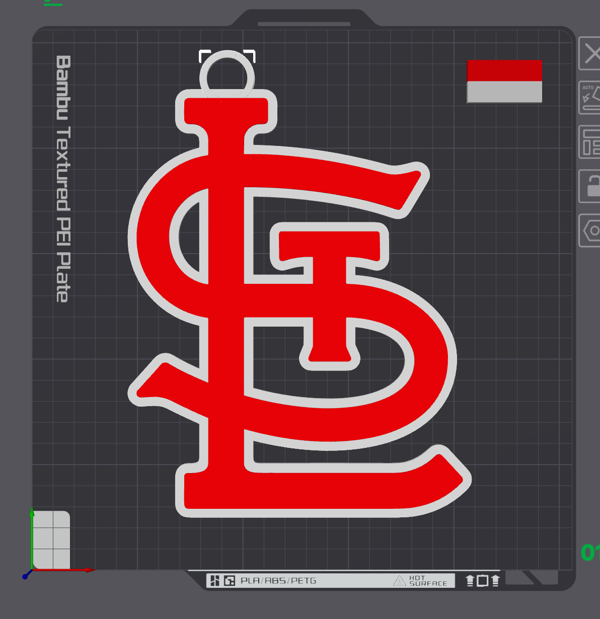 St Louis Cardinals Oversized Necklace Alternate Logo