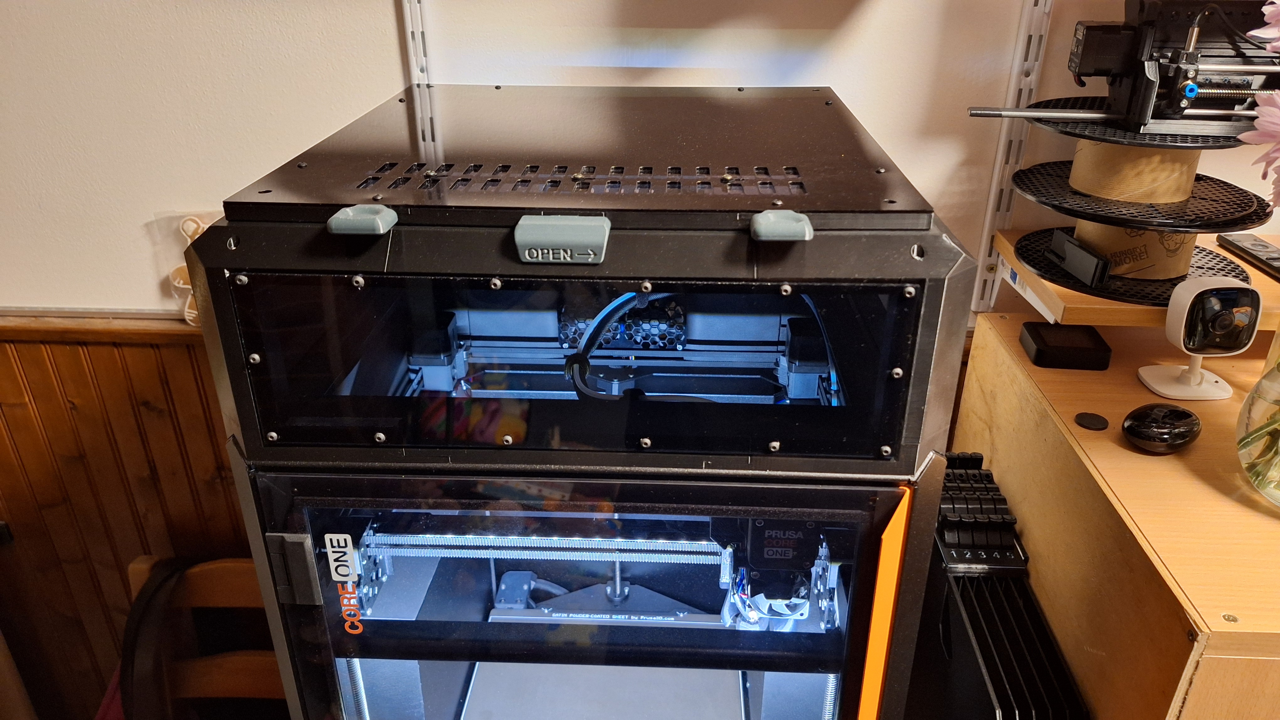 Prusa Core One MMU3 alternative mounting with cover
