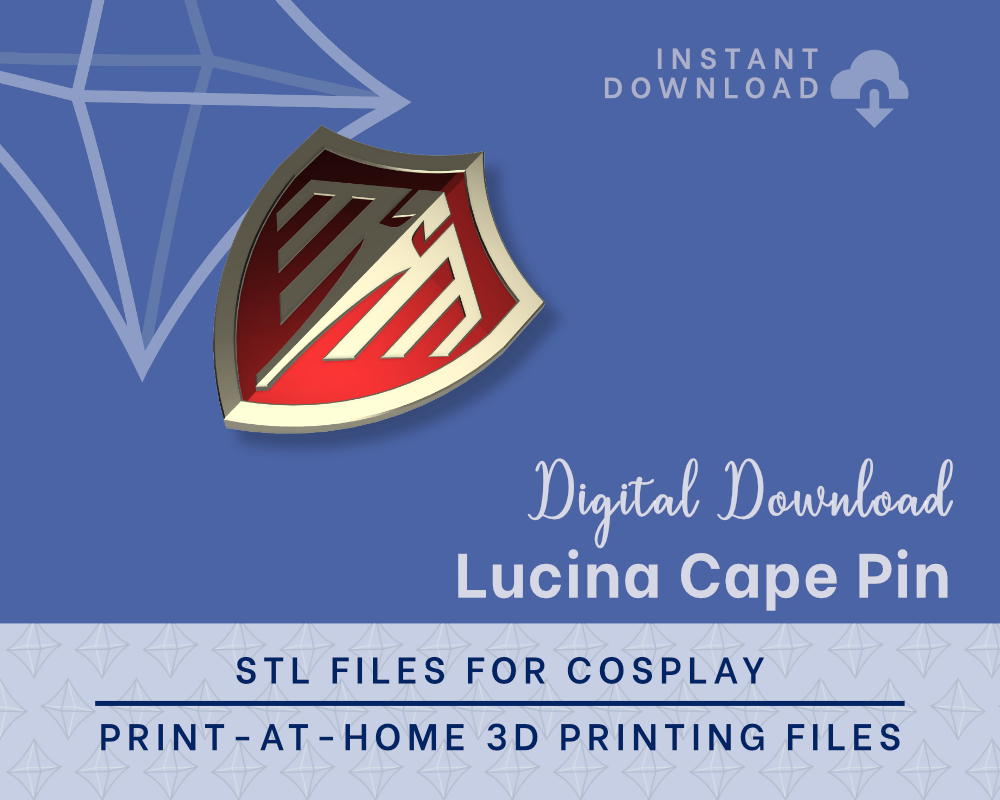 Lucina Cape Brooch STL Files - Fire Emblem Awakening Cosplay Accessory (Digital Download)