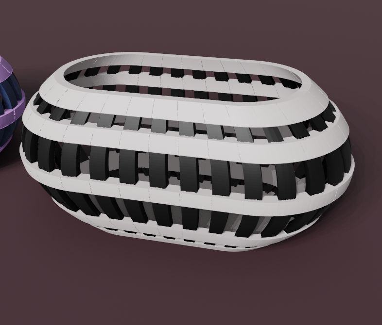 Oval storage box