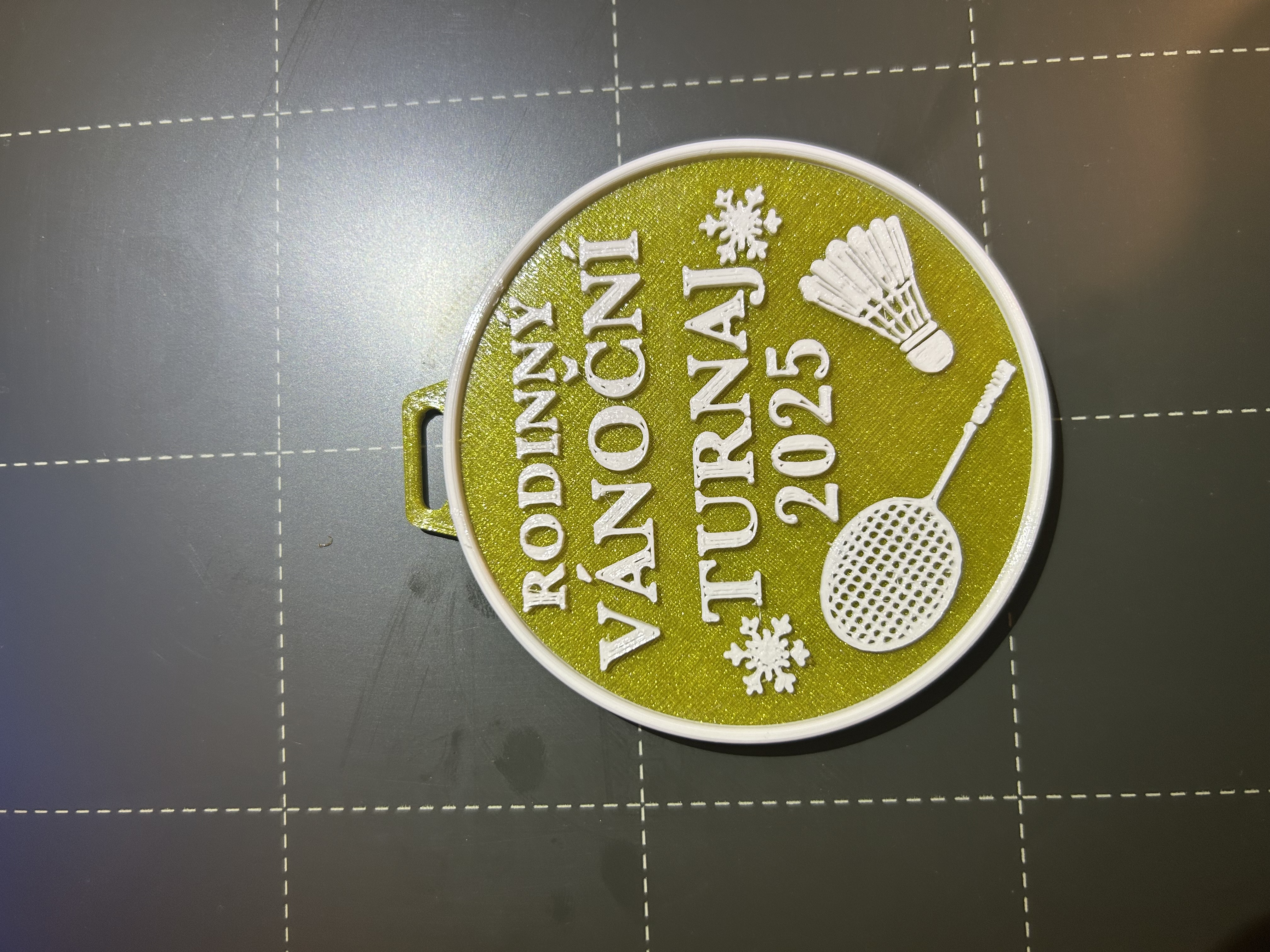Medaile - rodinný Vánoční turnaj badminton