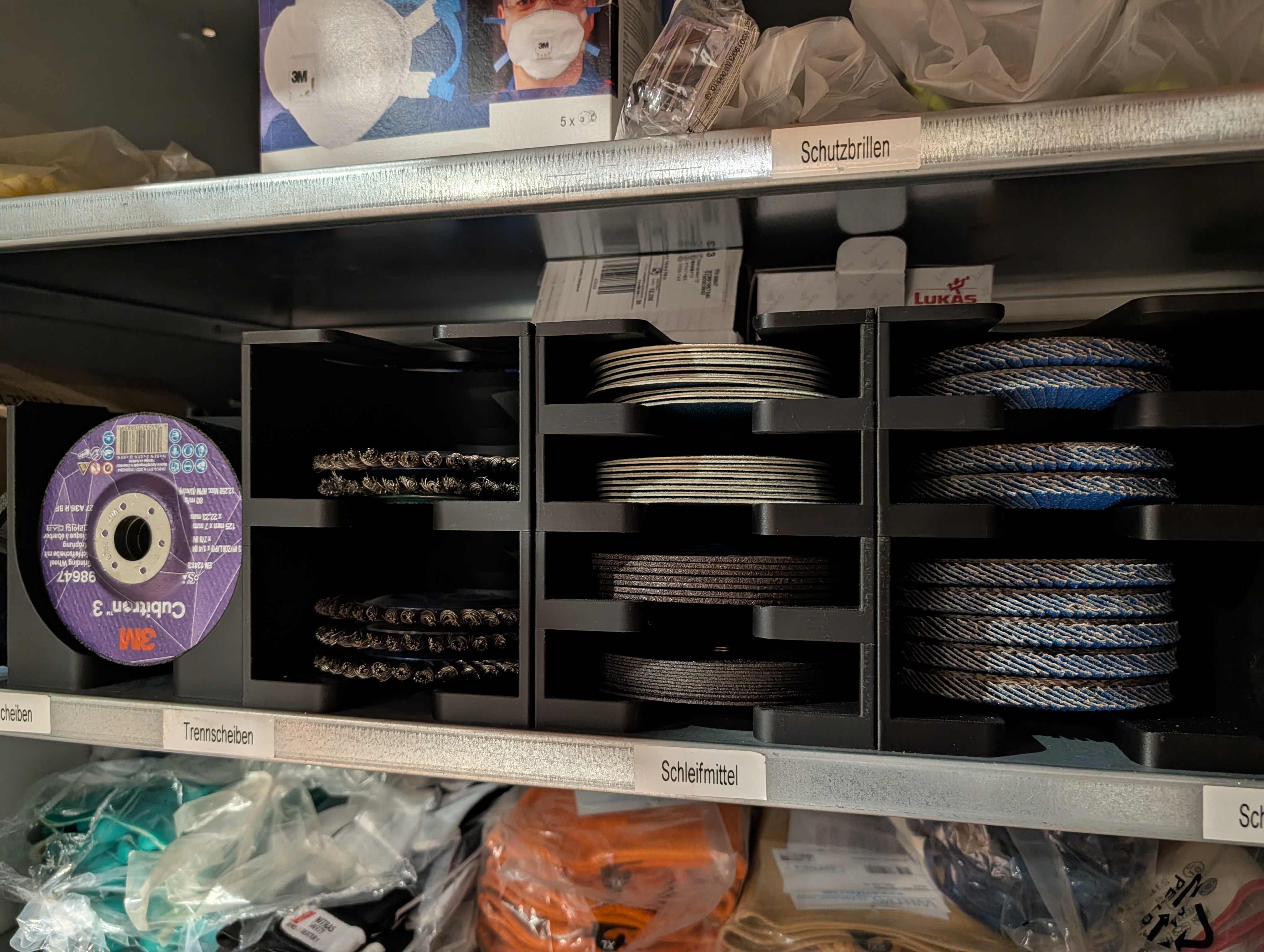 Modular Storage System for 125 mm Grinding Discs & Workshop Accessories