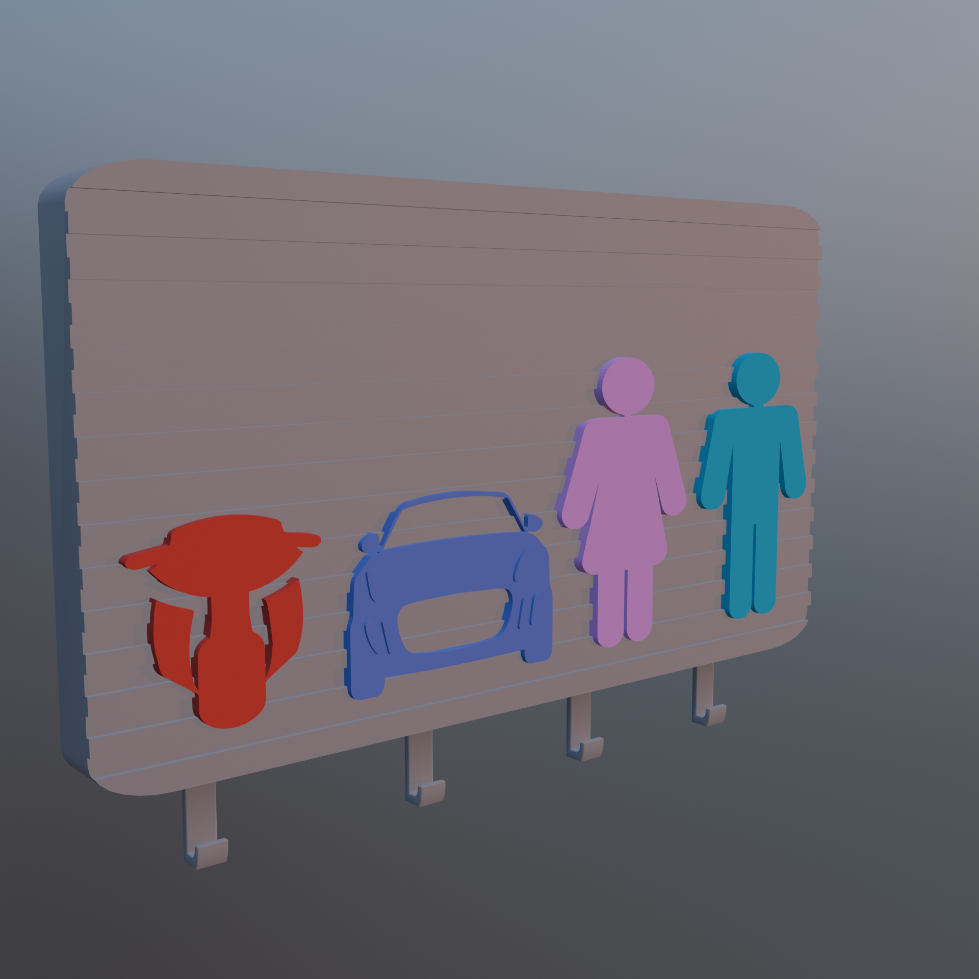 Porta llaves con iconos