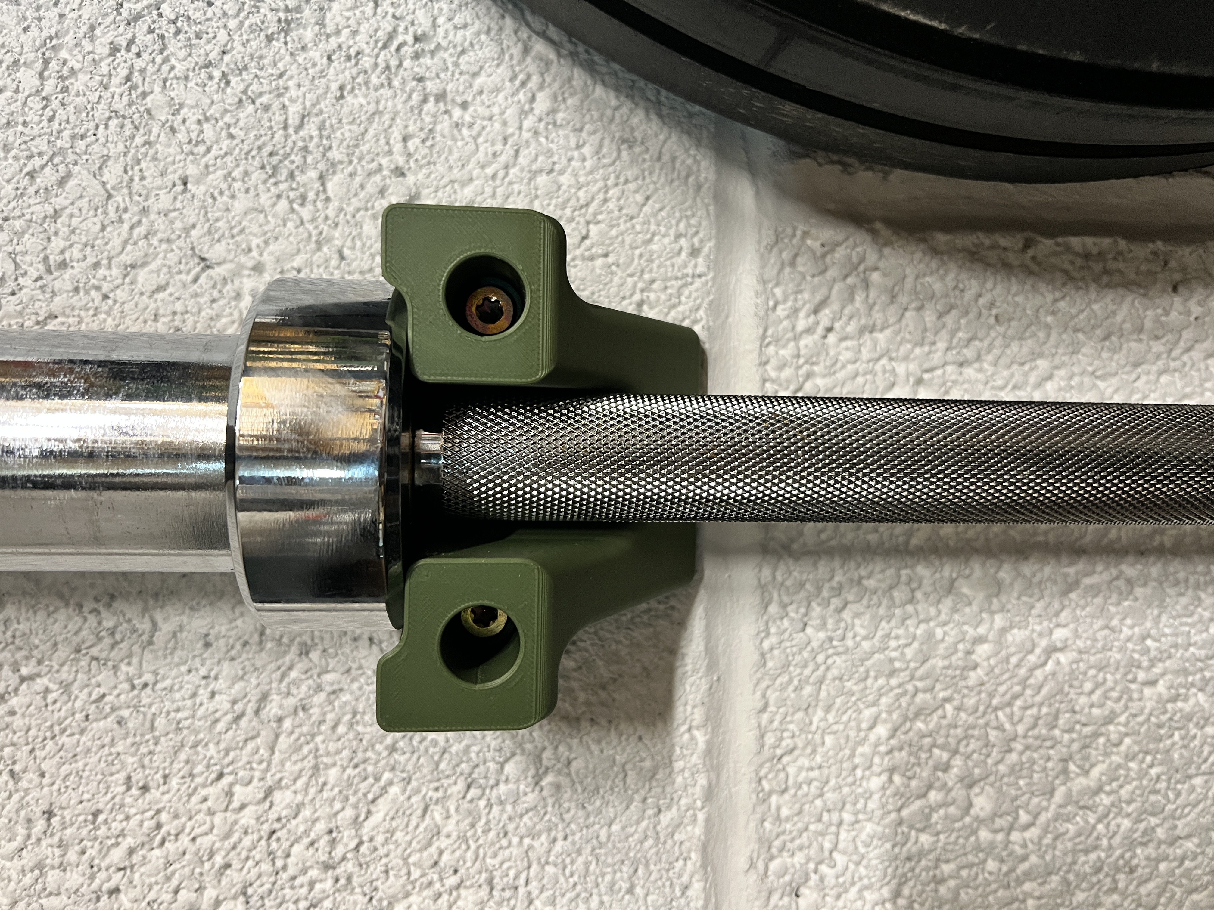 Wall‑Mounted Olympic Barbell Holder & Bumper — miniatura 2