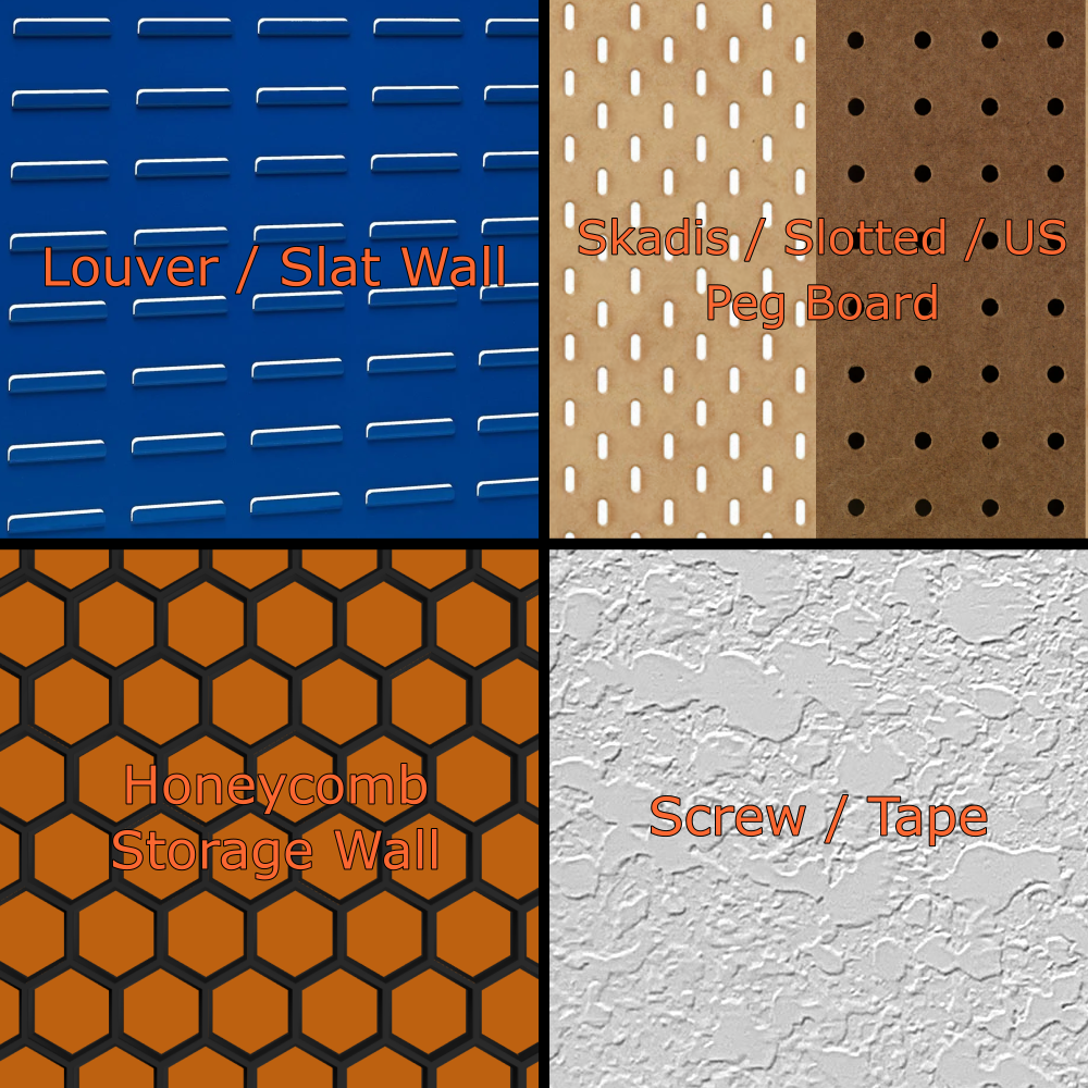 Miniatura 2 do modelo 3D Wallfinity - A Universal Gridfinity Wall Mounting System for Skadis / Pegboard / HSW / Louver / Slatt / Screw / Tape