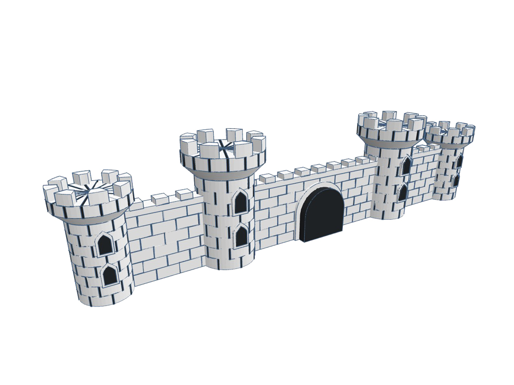 Castle Facade - Front View