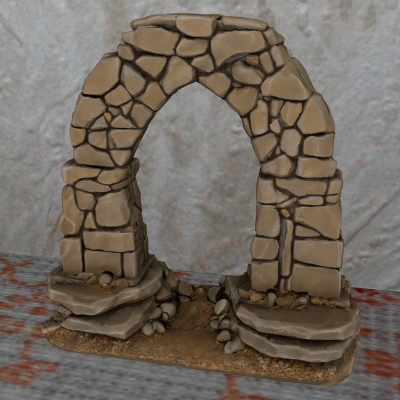 ttrpg terain desert arch  nosupport easyprint easypaint FDMready