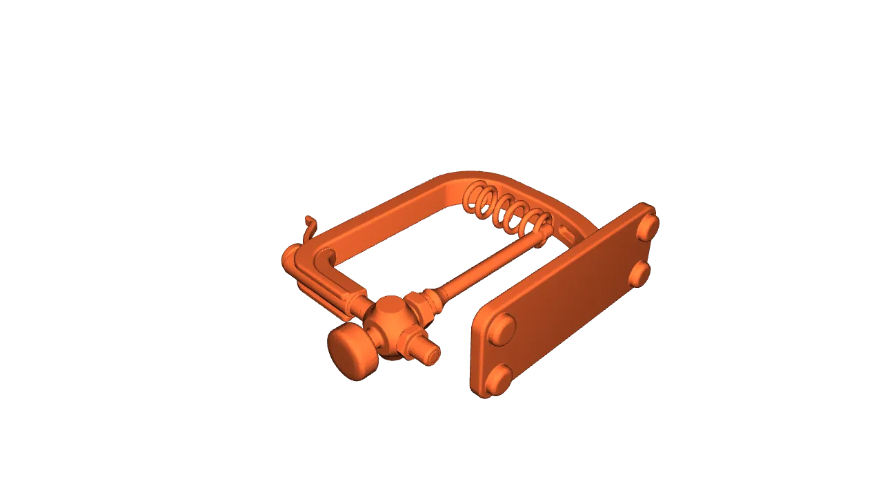 Backdrop Stand Clamp - 3D Printable STL File by ForgeFiles