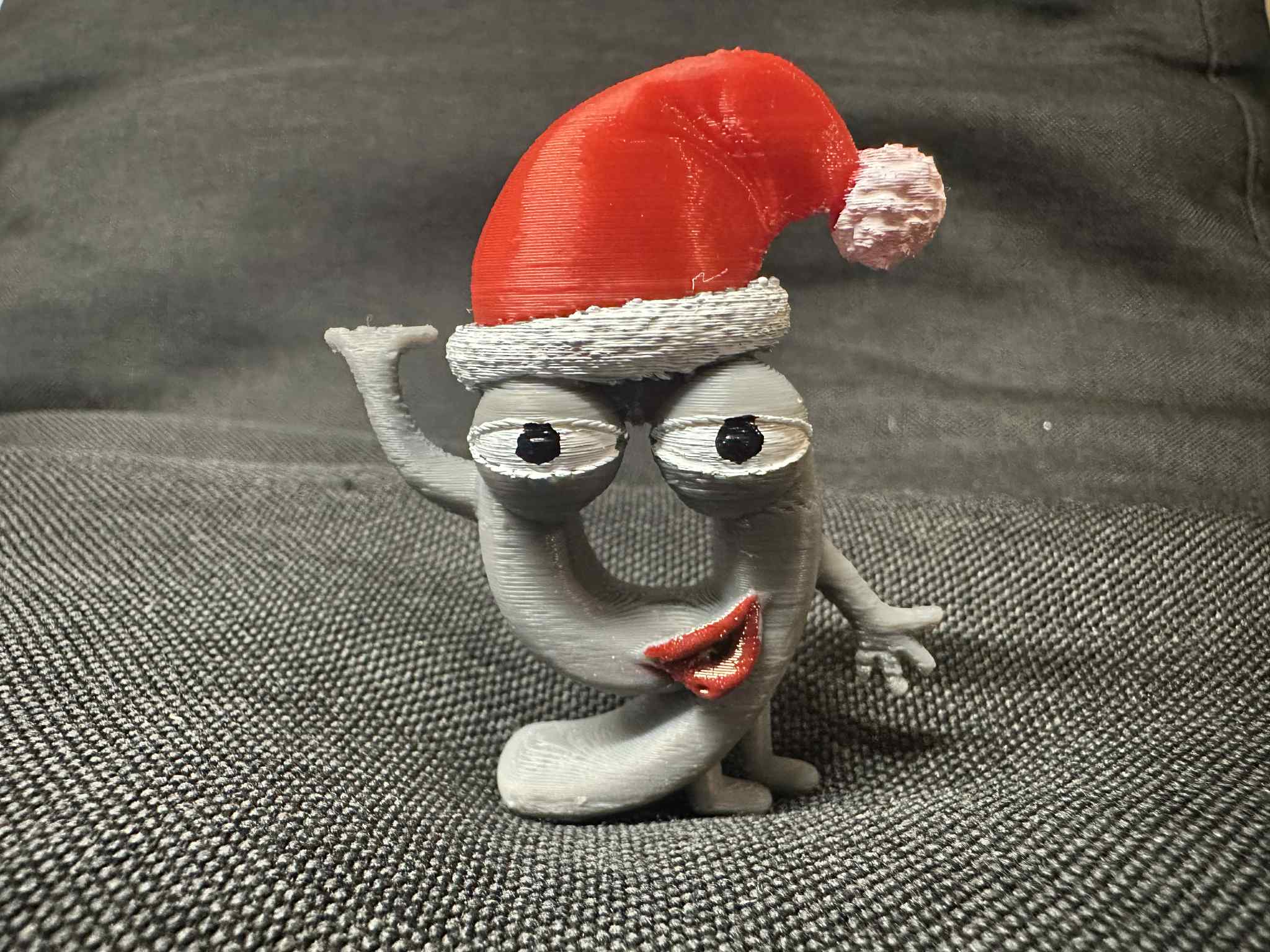 9 – Christmas Number Nine in Santa's Hat Figurine