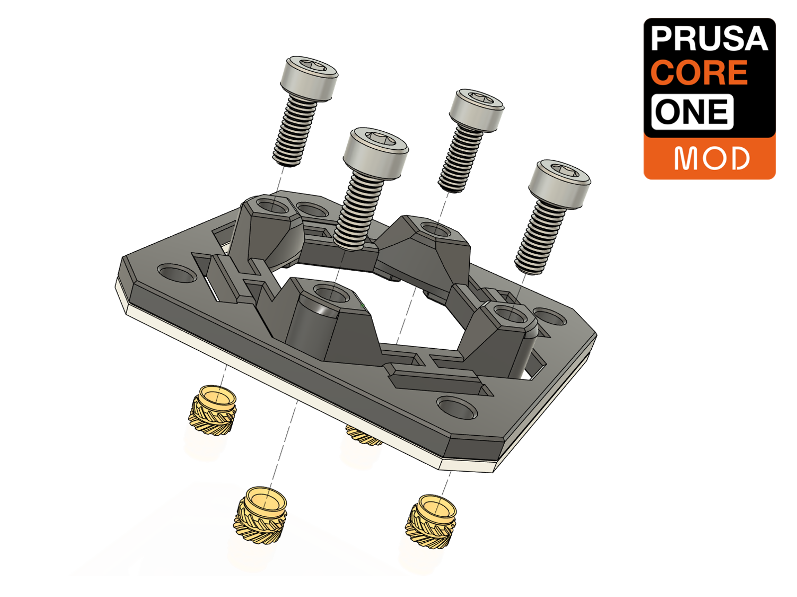 CORE One Z-Motor Mount with Heat Set Inserts