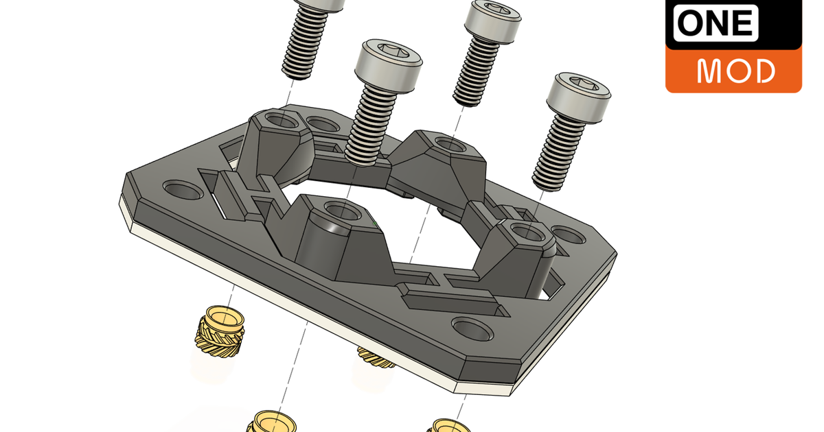 CORE One Z-Motor Mount with Heat Set Inserts by DET-Man | Download