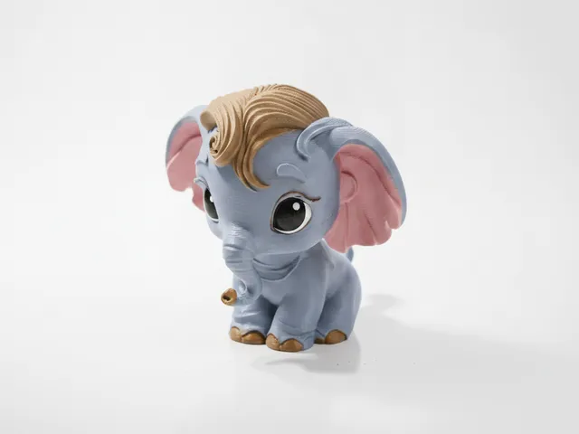 Cute Elephant Figurine Chibi Animal 3D Printable