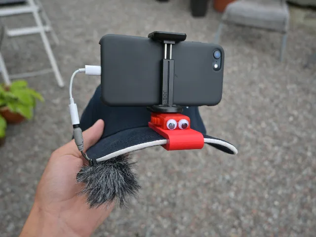 Tripod screw on baseball cap...