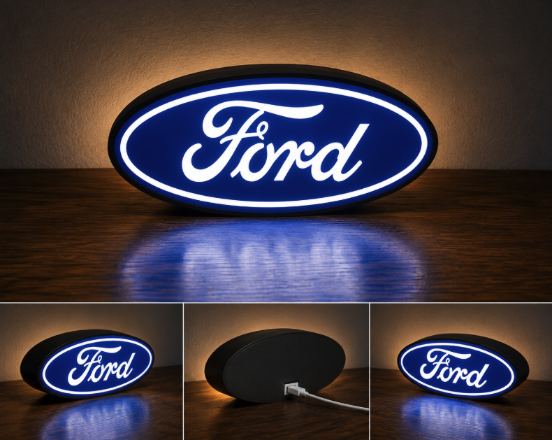 Ford LED Light Box | Multi-Color 3D Printable STL