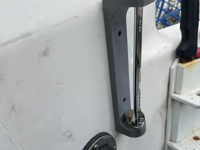 Garboard Drain Plug and Wrench Holder