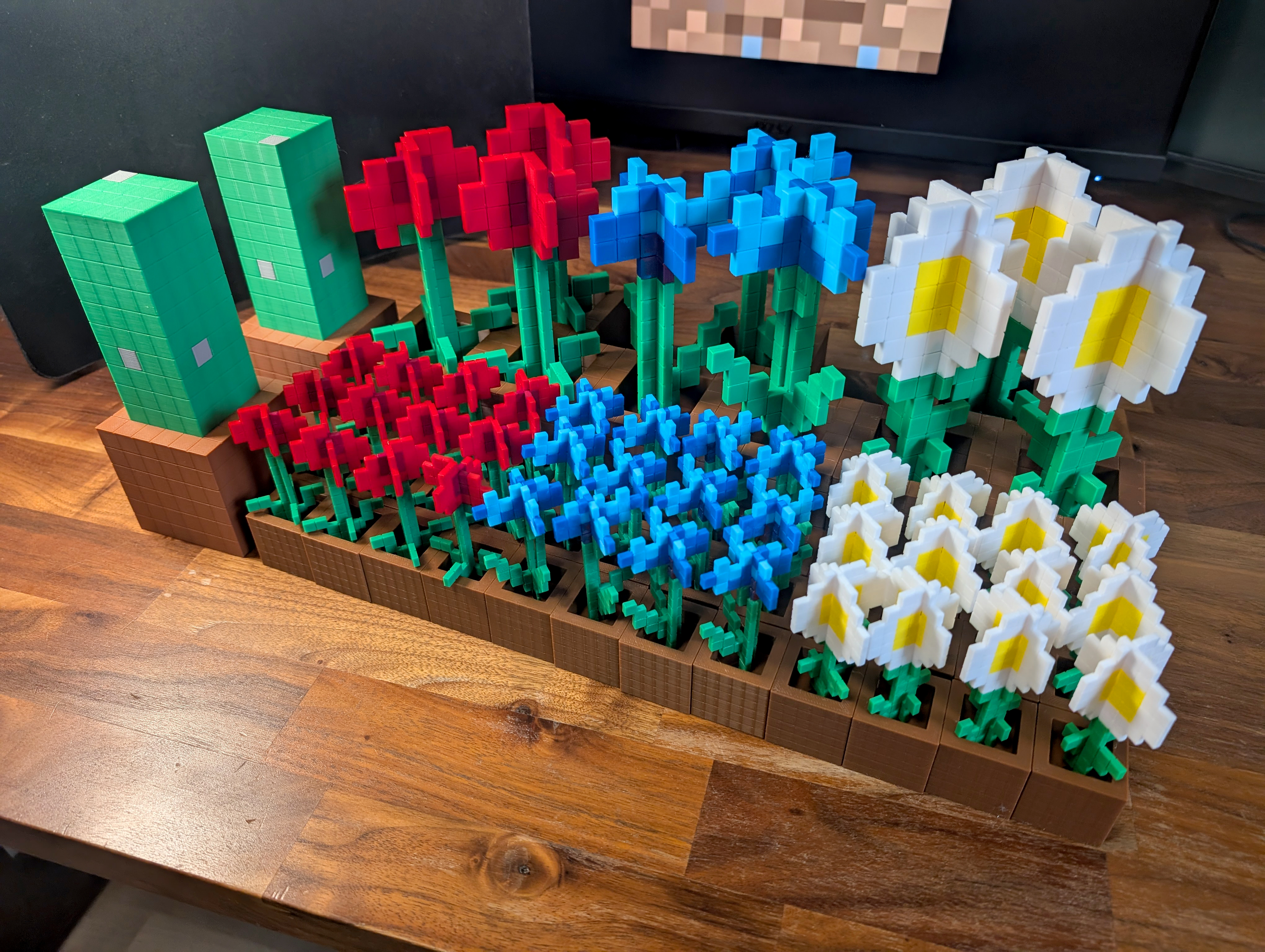 Pixel Flowers & Cactus