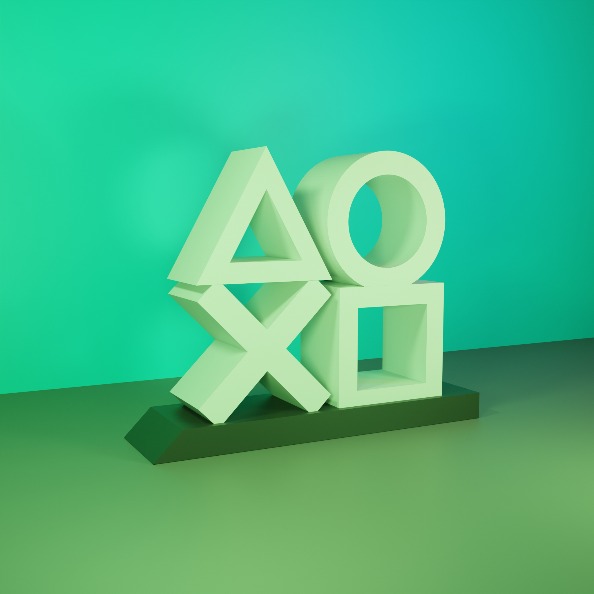 Controller Button Symbols Display Stand – PlayStation Inspired