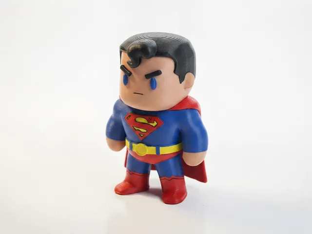 Chibi Superman Figurine Superhero Collectible 3D Printable