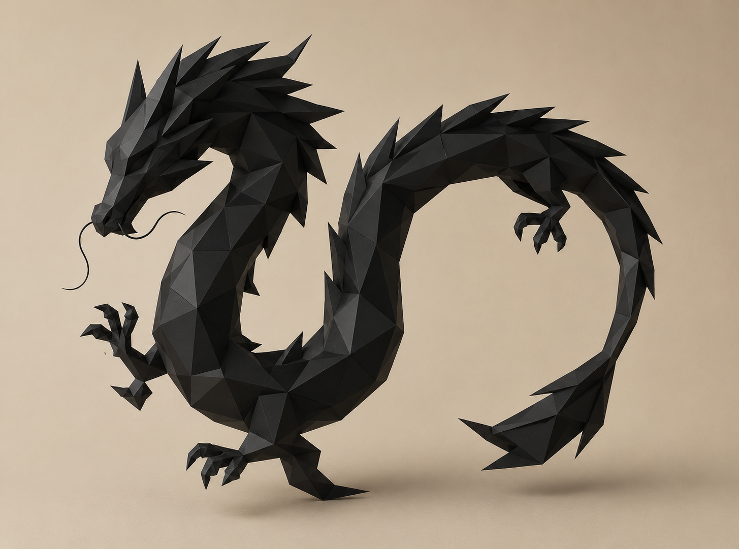 low poly dragon