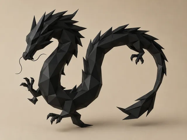 low poly dragon