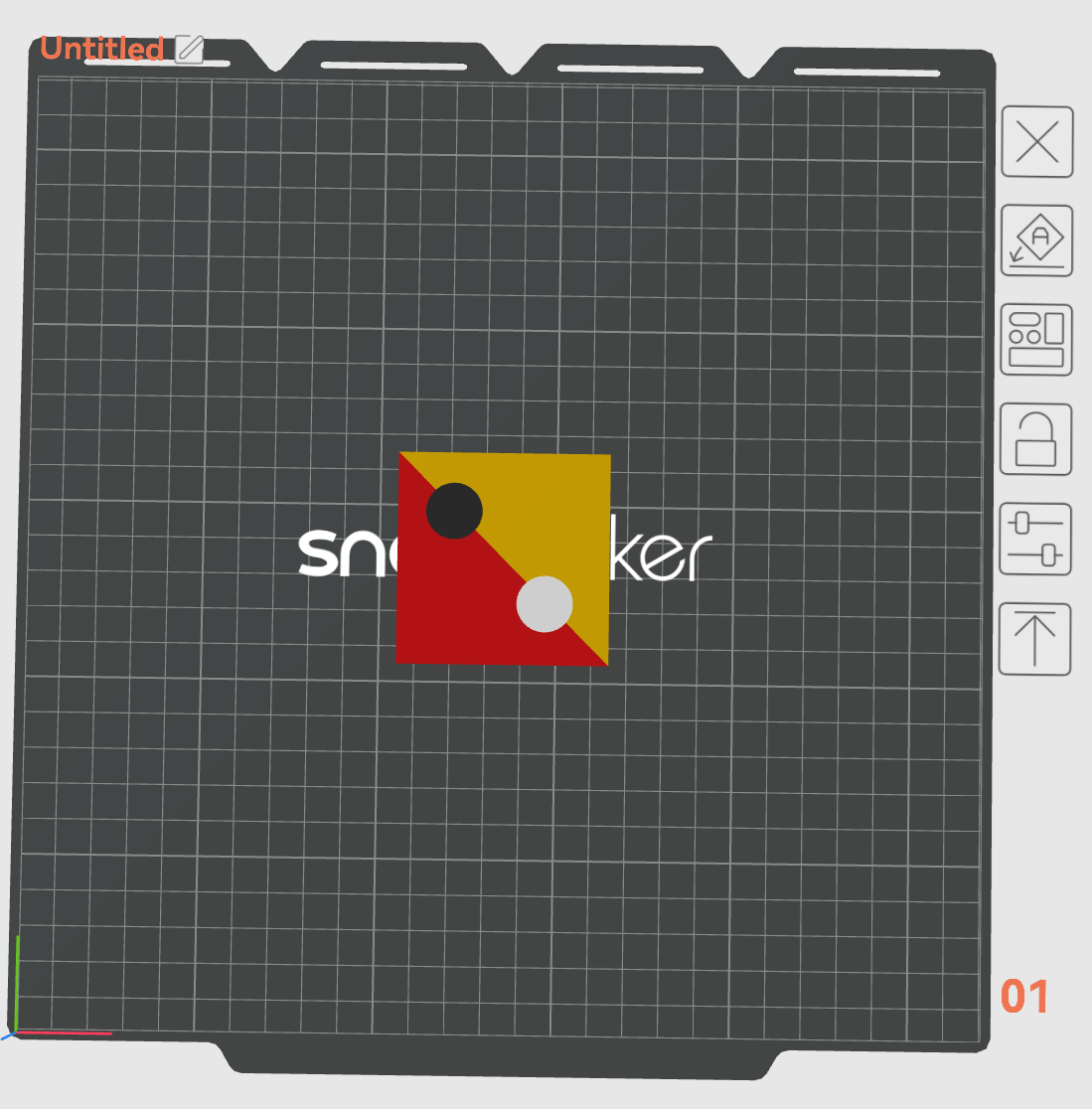 First layer 60x60 print - 4 colors