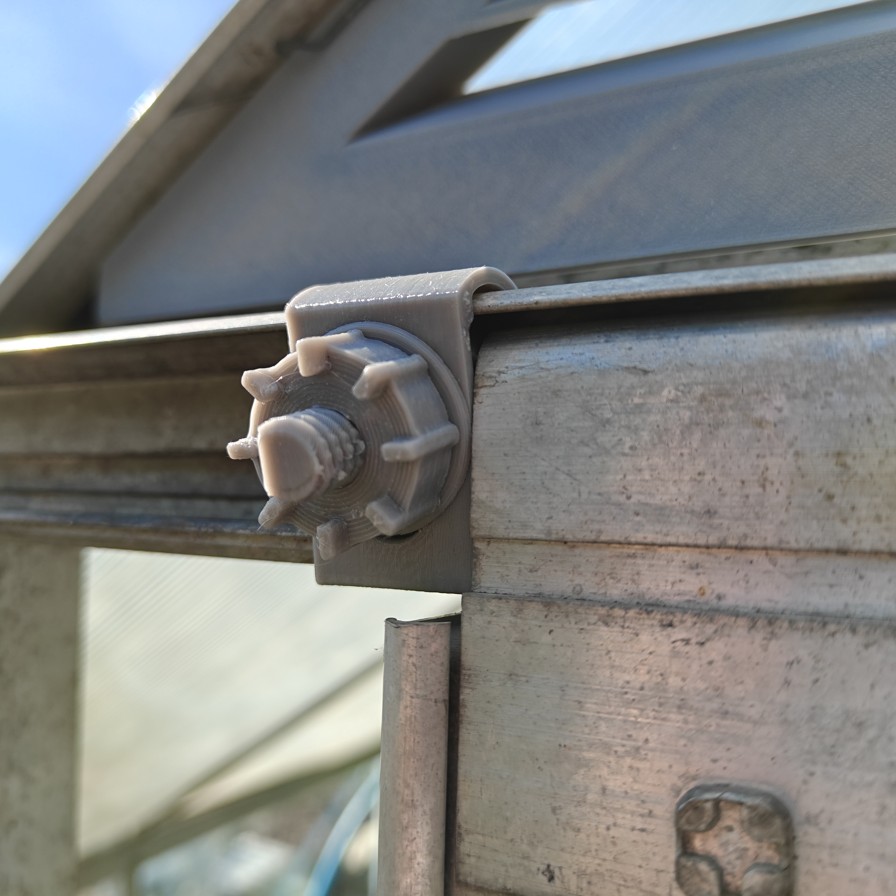 Greenhouse Door Stopper Rail Clamp