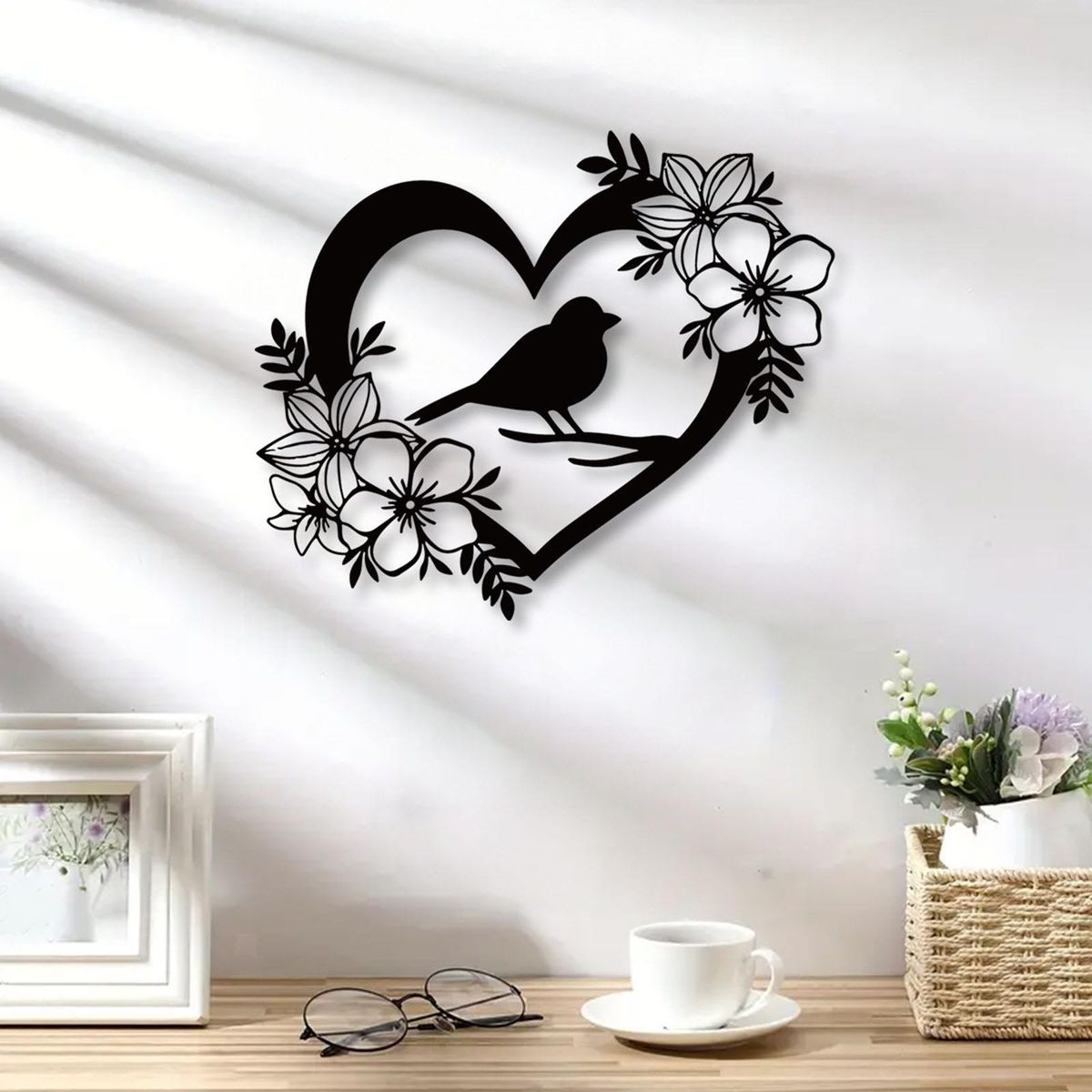 WallArt Bird Flower Love