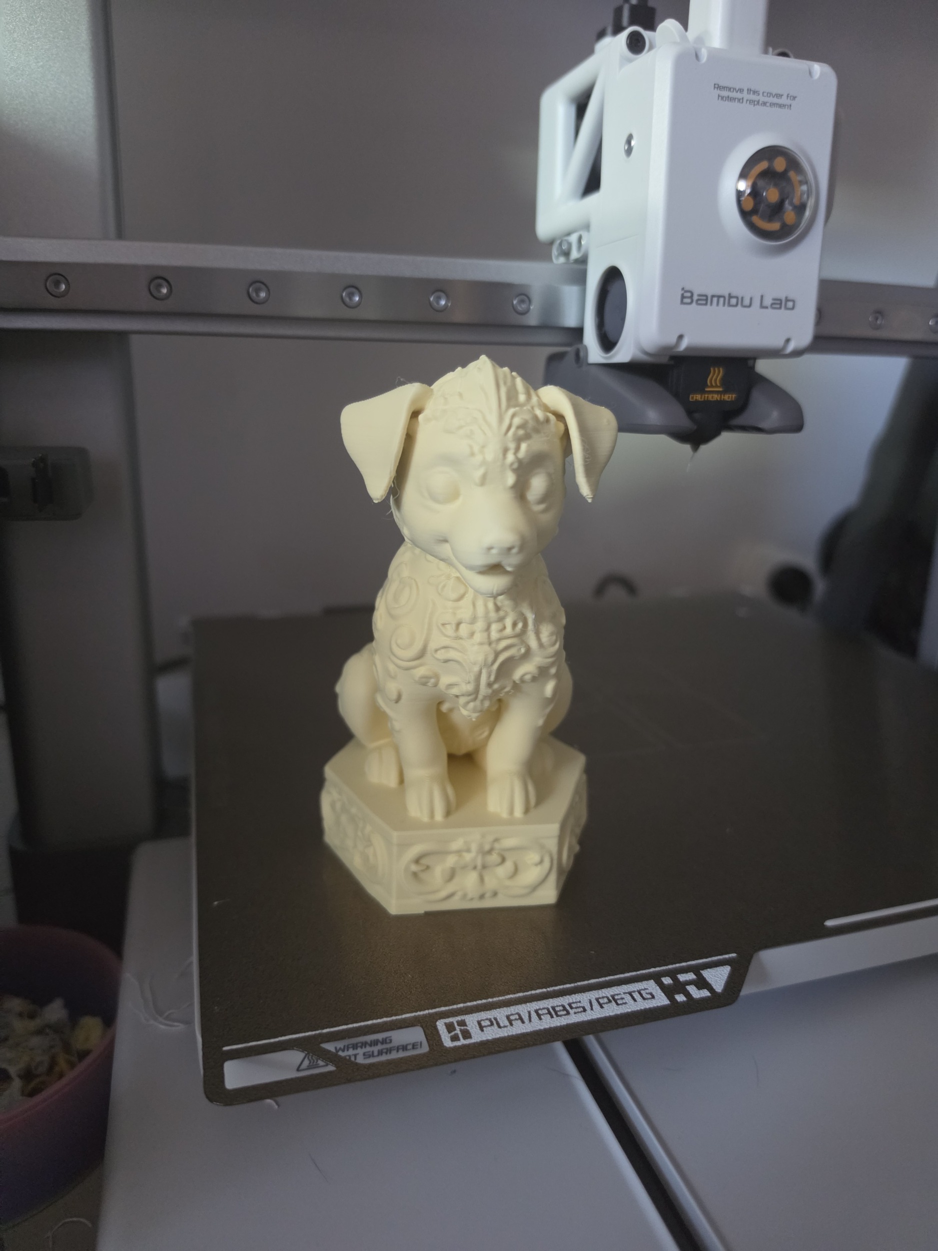 Cute Puppy Figurine — Carved-Stone Dog Statue & Pet Keepsake